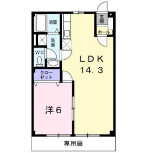 1LDK 間取り図