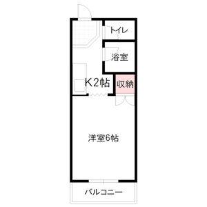 1K 間取り図