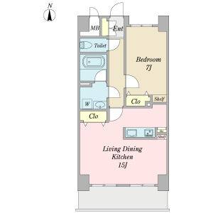 1LDK 間取り図