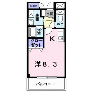 ワンルーム 間取り図