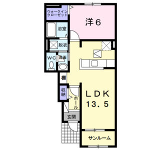 1LDK 間取り図