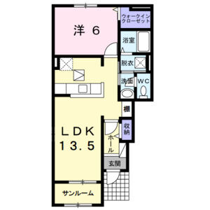 1LDK 間取り図