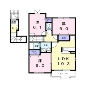 3LDK 間取り図
