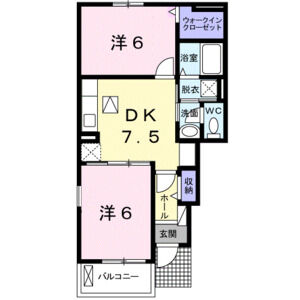 2DK 間取り図