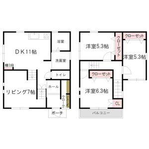 3LDK 間取り図