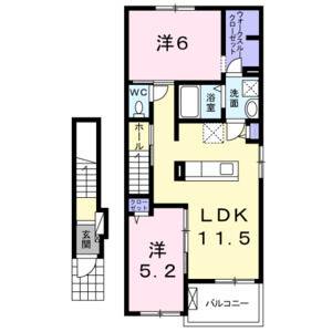 2LDK 間取り図