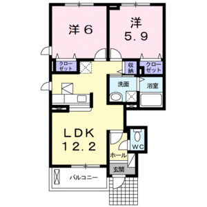 2LDK 間取り図