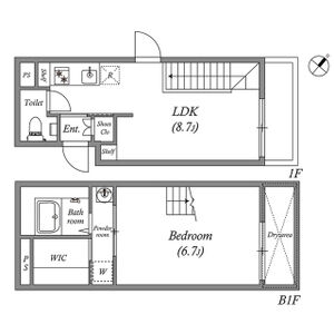 1LDK 間取り図