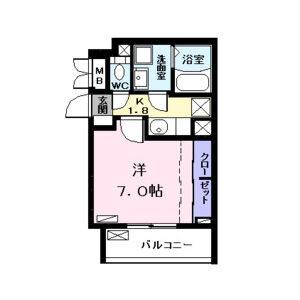 1K 間取り図
