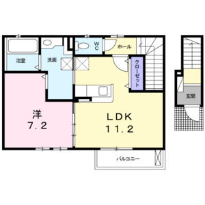 1LDK 間取り図