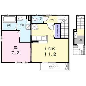 1LDK 間取り図
