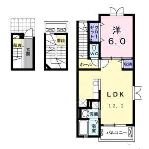 1LDK 間取り図