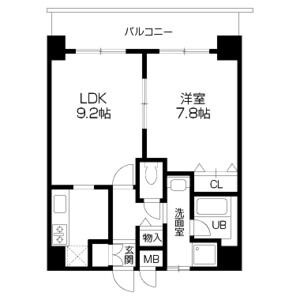 1LDK 間取り図