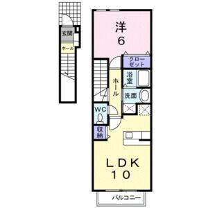 1LDK 間取り図