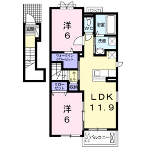 2LDK 間取り図