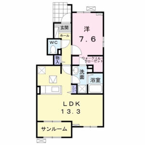 1LDK 間取り図
