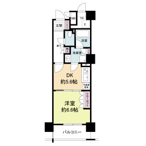 1DK 間取り図
