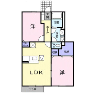 2LDK 間取り図