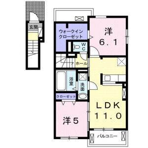 2LDK 間取り図