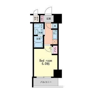 1K 間取り図