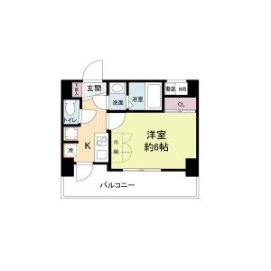 1K 間取り図