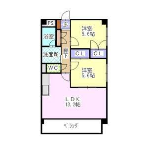 2LDK 間取り図