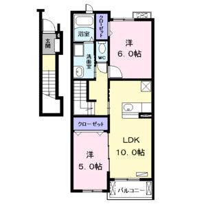 2LDK 間取り図