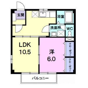 1LDK 間取り図