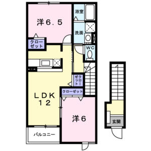 2LDK 間取り図