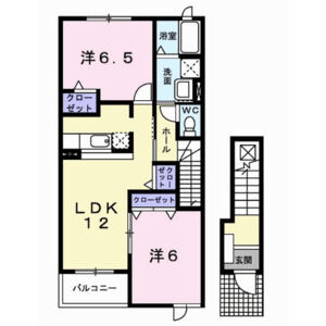 2LDK 間取り図