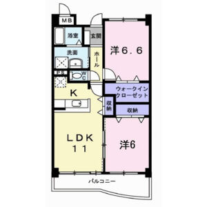2LDK 間取り図