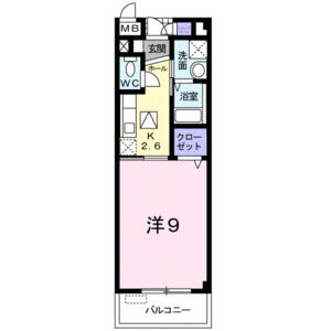 1K 間取り図