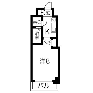 1K 間取り図