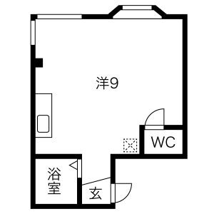 ワンルーム 間取り図