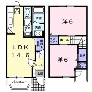 2LDK 間取り図