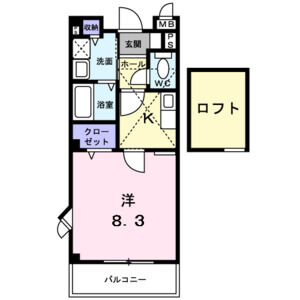 1K 間取り図