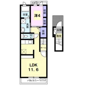 1LDK 間取り図