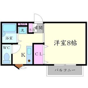 1K 間取り図