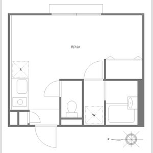 ワンルーム 間取り図