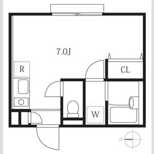 ワンルーム 間取り図