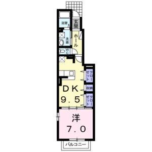 1DK 間取り図