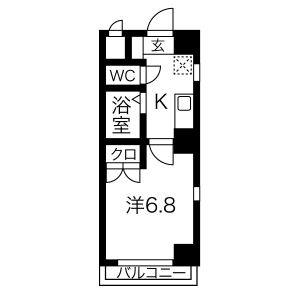 1K 間取り図