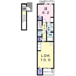 1LDK 間取り図
