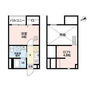 1K 間取り図