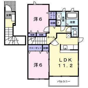 2LDK 間取り図