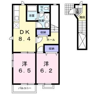 2DK 間取り図