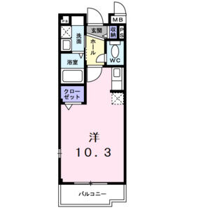 ワンルーム 間取り図