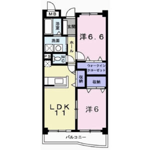 2LDK 間取り図