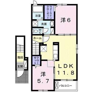 2LDK 間取り図