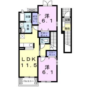 2LDK 間取り図